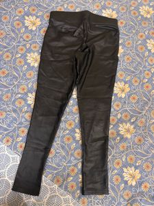 Super Stretch Vegan Leather Black Leggings