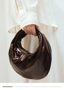 Dark Brown Leather Crossbody Bag