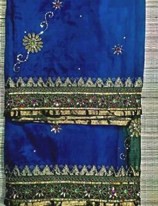 Pure Kanjeevaram Silk Saree Blue Colour