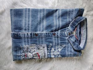 Mens Casual Denim Shirt 42 Inches