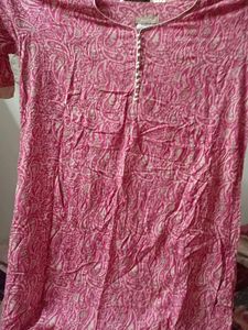 Pink Paisley Print Kurta