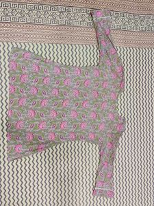 Floral Print Short Kurta
