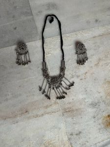 Oxidised Silver Necklace Set