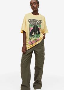 H&M Oversized Printed Pure Cotton T-shirt