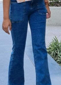 Blue Flared Jeans