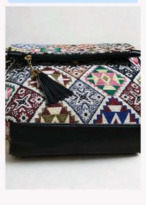 Ethnic Jacquard Crossbody Bag