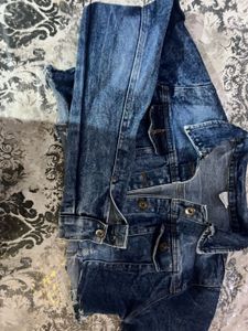 Blue Cropped Denim Jacket
