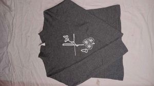 Gray Embroidered Sweatshirt