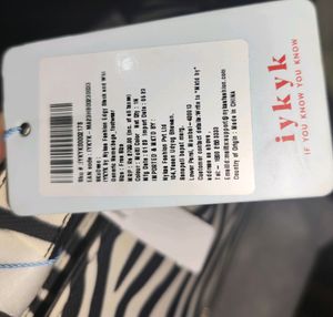 Iykyk Edgy Black And White Bag..