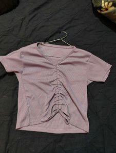 Purple Drawstring Top