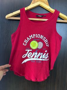 Red Tennis Tank Top By nuon Westside