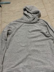Grey Striped Hoodie