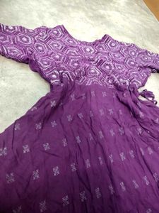 Purple Embroidered Kurta