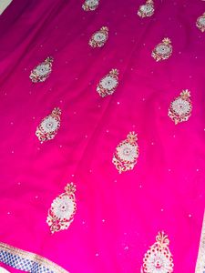 Elegant Pink Silk Saree