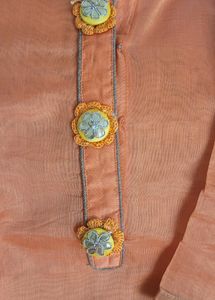 Orange Floral Kurta