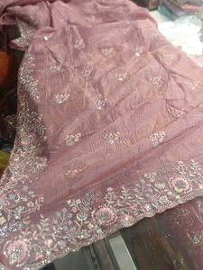 Embroidered Saree (Marginal Issue)