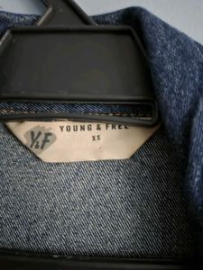 Denim Cropped Jacket XS