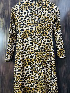 CBeautiful Animal Print Dress Cotton Polyester Fe