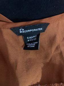Elegant Brown V-Neck Top