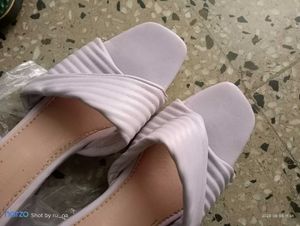 Toshina Lavender Heeled Mules