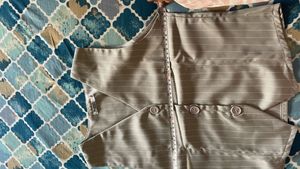 Striped Button-Down Vest