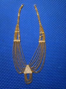 Chain Gold Colored Necklace Set