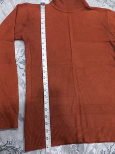 Orange Turtleneck Sweater