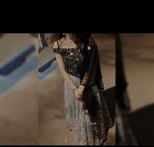 Sparkly Black lehnga