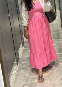 Pink Maxi Sundress no jacket