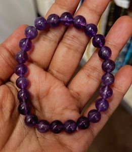 Real Amethyst Beaded Bracelet