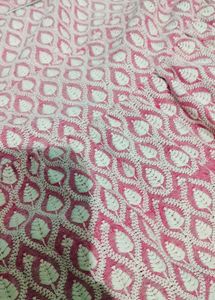 Pink Threaded Peplum Top