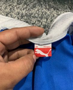 Vintage Puma Track Jacket - Blue &amp; White