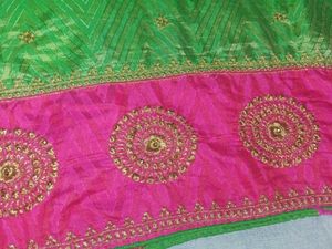 GREEN&amp;PINK SAREE