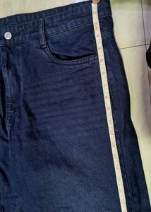 black Wide Leg Denim Jeans