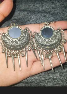 Trendy Oxidized Earrings 🤍💫