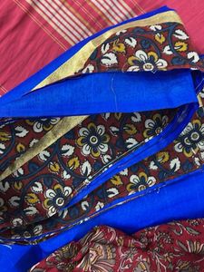 Blue Floral saree with blouse