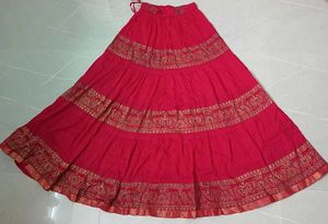 Pink &amp; Gold Tiered Skirt