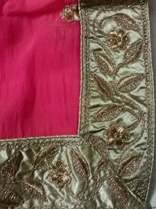 Elegant Pink DhupChav Shaded Dupatta With Border