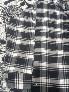 Black &amp; White Plaid Shirt