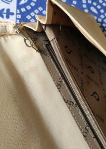 Chic Pink and Beige Sling Bag turned Clutch