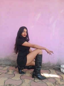 Stretchable Black Bodyfited Playsuit
