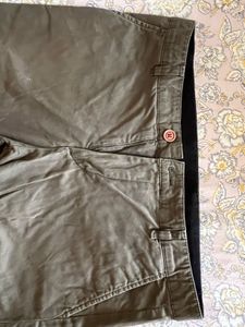 Olive Green Casual Pants
