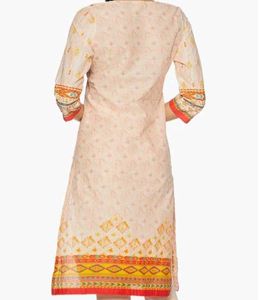 Rangriti Peach Straight Kurta