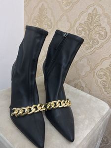 Black Chain Detail Boots