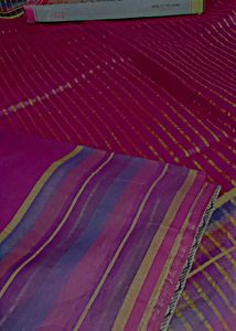 Pink &amp; Purple Silk Blend Saree