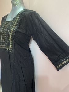 New Unused Black Embellished Kurta