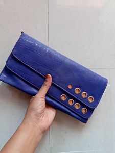 Attractive Blue Sling Bag With Chain