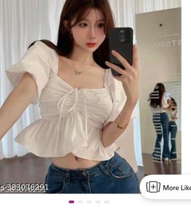 Coquette White Peplum Top