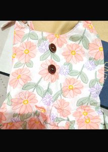 Floral Print Cotton Frock