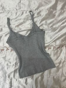 Grey Knit Tank Top